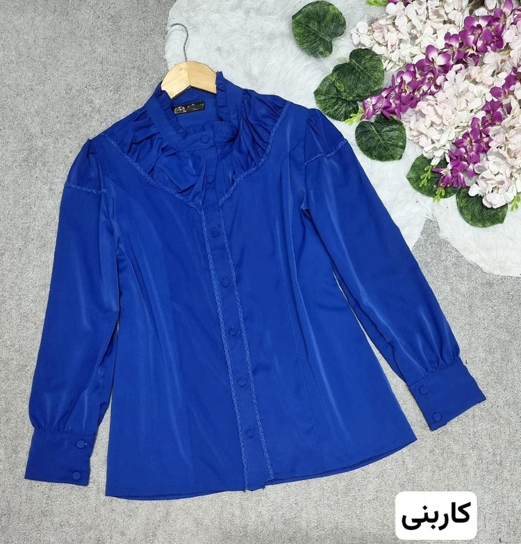 خرید اینترنتی شومیز سینه چین کد 43831