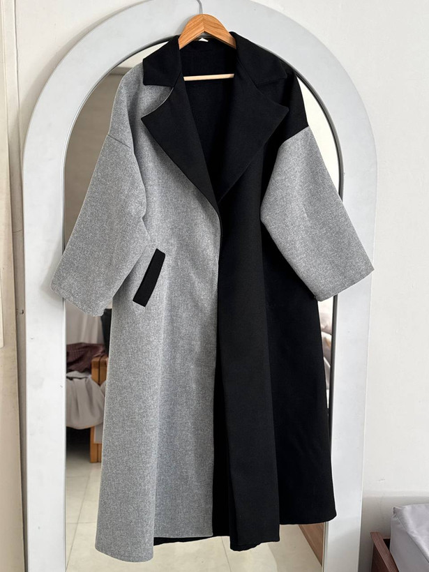 خرید پالتو دورنگ آدرینا کد 43499