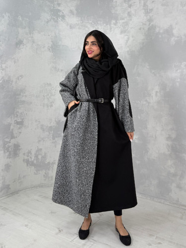 سفارش پالتو دورنگ آدرینا کد 43499