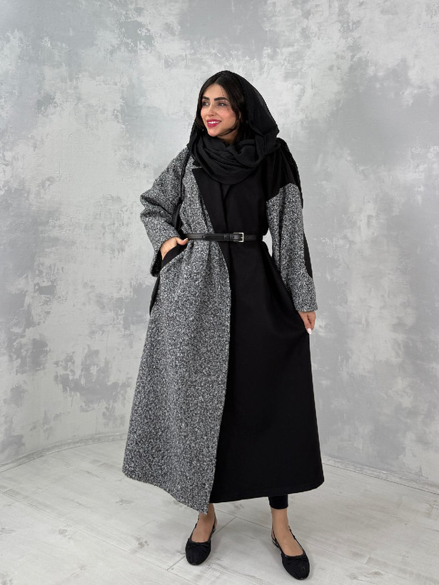 سفارش پالتو دورنگ آدرینا کد 43499