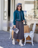 خرید کت سارافون ارغوان کد 43508