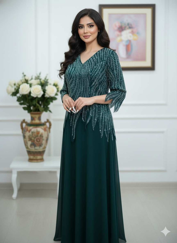 خرید ماکسی نگینی سایز بزرگ دلبر کد 76323