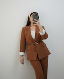 سفارش کت و شلوار کمربند گره ای نرگس کد 37389