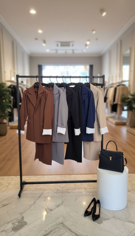 سفارش آنلاین کت و شلوار کمربند گره ای نرگس کد 37389