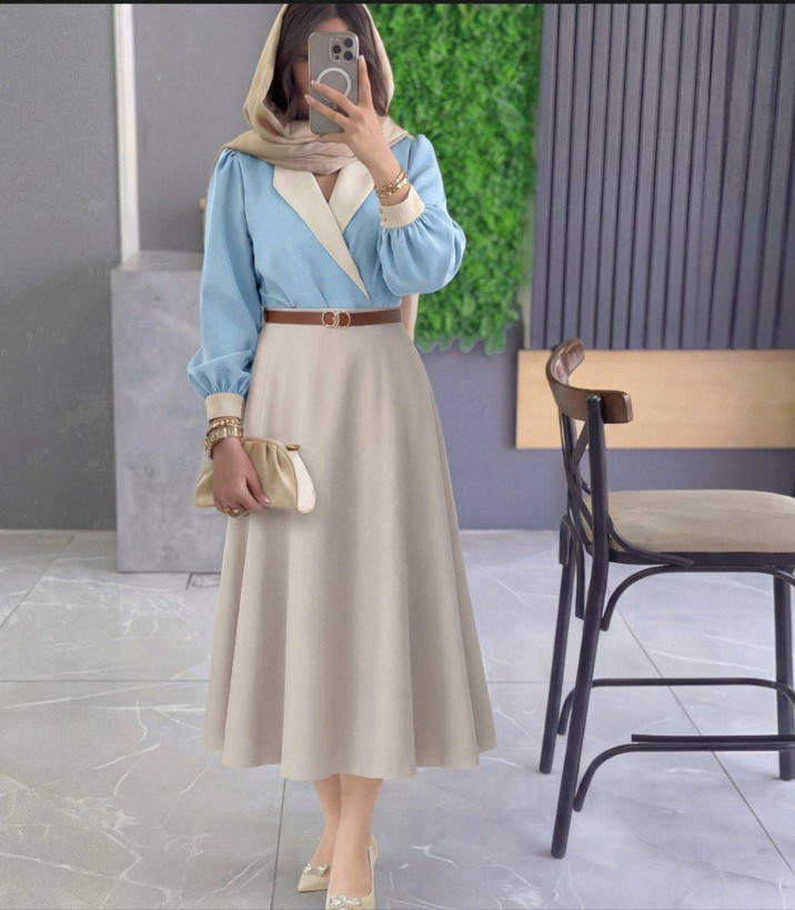 سفارش اینترنتی و آنلاین ست شومیز دامن بلوبری کد 5945