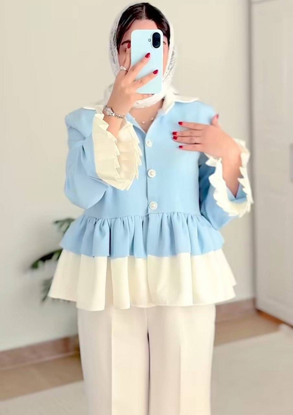 خرید اینترنتی مانتو عروسکی پرواز کد 5194