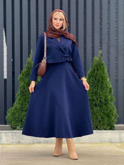 مشاهده قیمت و سفارش کت دامن گرهی کد 5142