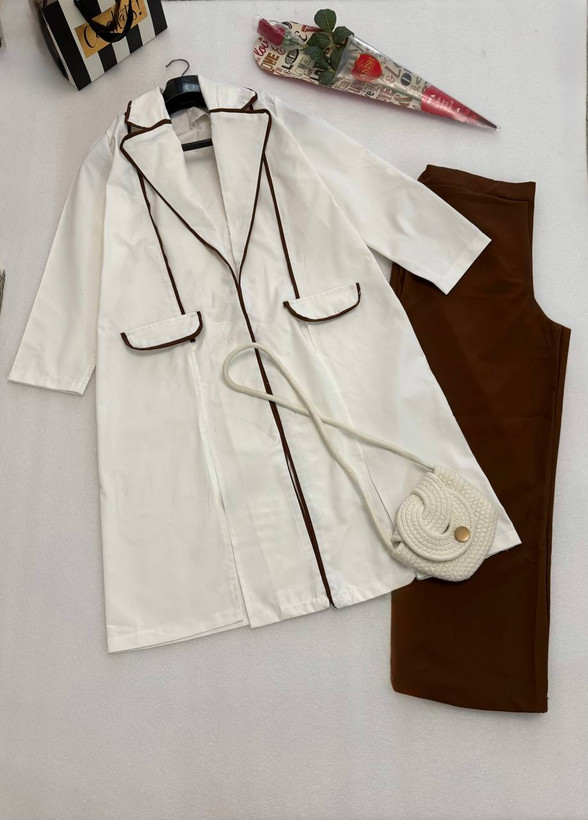 خرید اینترنتی ست مانتو و شلوار دالیا کد 46257