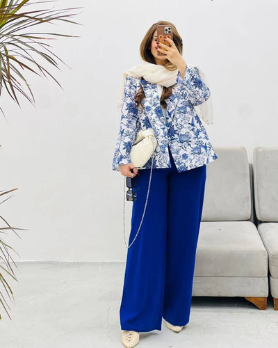 ست دو تیکه کت شلوار کاملیا کد 52821