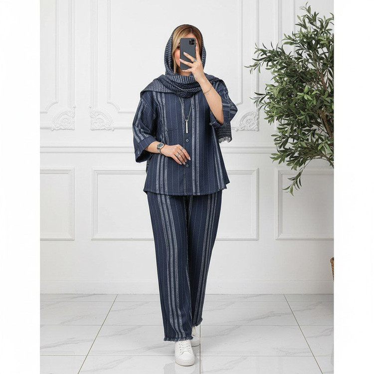 خرید ست شومیز شلوار عیدانه ماهورا کد 101357