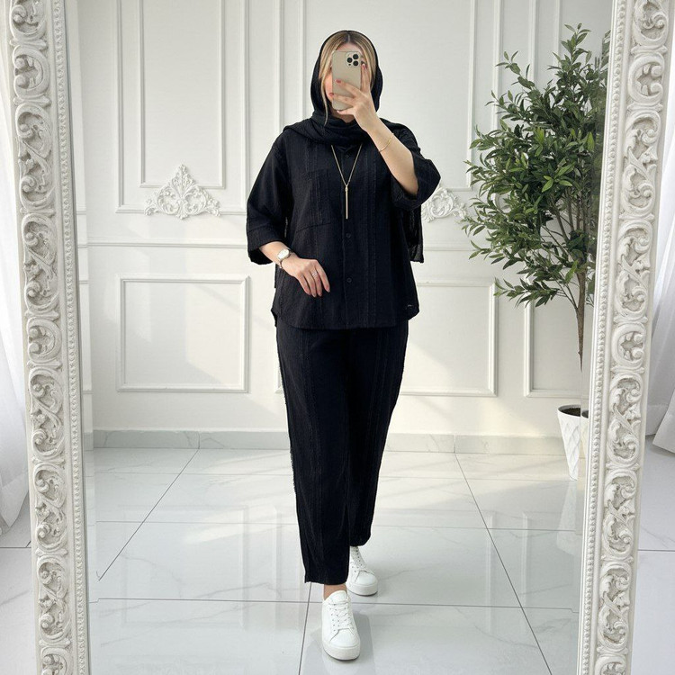 سفارش ست شومیز شلوار عیدانه ماهورا کد 101357