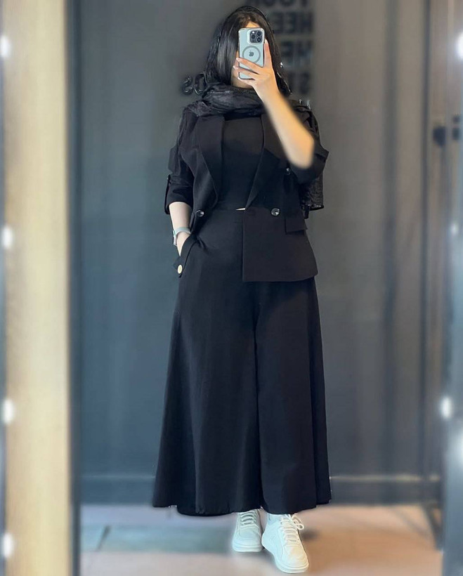 خرید مانتو شلوار بگ کتان کد 46259