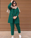 سفارش ست مانتو شلوار عیدانه نسیما کد 46263