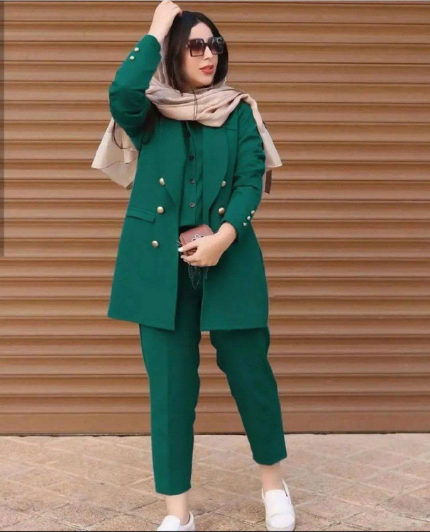 سفارش ست مانتو شلوار عیدانه نسیما کد 46263