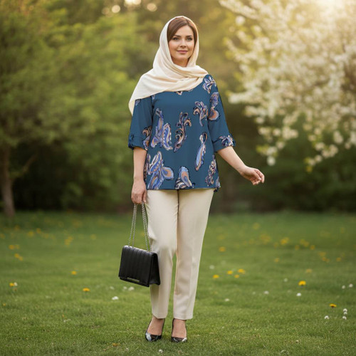 شومیز مانتویی بهاران کد 46266