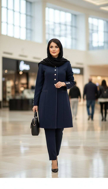 سفارش اینترنتی و آنلاین مانتو شلوار اداری و رسمی زنانه