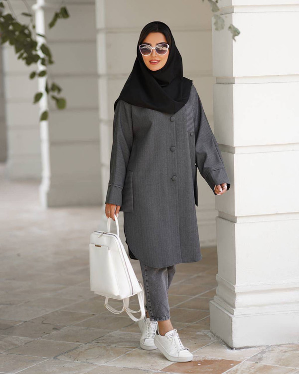 مانتو دانشجویی جیب دیپلمات